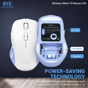 Mouse NYK Wireless C40 7D Silent Click Power Saving - Mouse NYK C 40_5