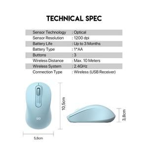 Fantech GO Wireless W608 / W 608 Office Mouse Plug and Play_4