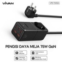 VIVAN VPS-T005A Kepala Charger 75W Socket Travel 6 In 1 Adaptor All In_3