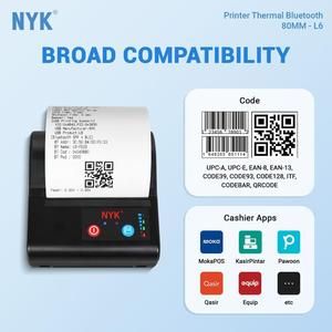 NYK Printer Thermal Bluetooth 80MM L6 - Printer Kasir Struk Portabel 80mm_5