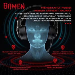 GAMEN GH1500 / GH-1500 Audio Jack RGB LED Light Wire Gaming Headset_3