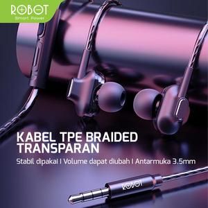 Robot RE-30 Headset Earphone ROBOT RE30 Speaker In Ear Wire Earphone_3