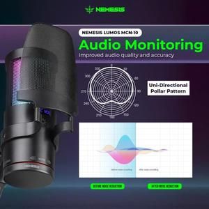 Mic Condenser RGB with Noise Cancelling Microphone Mic NYK Nemesis Lumos MCN-10 _2