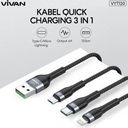 Vivan Kabel VYT-120 VYT-120S 3in1 Fast Charging Cable VYT120 / VYT120S_2