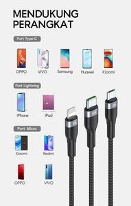 Vivan Kabel VYT-120 VYT-120S 3in1 Fast Charging Cable VYT120 / VYT120S_5