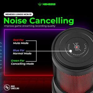 Mic Condenser RGB with Noise Cancelling Microphone Mic NYK Nemesis Lumos MCN-10 _3
