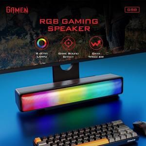 GAMEN GS8 Multimedia Speaker Gaming GS-8 RGB Lights Soundbar Speaker_2