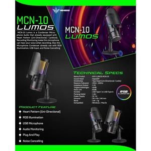 Mic Condenser RGB with Noise Cancelling Microphone Mic NYK Nemesis Lumos MCN-10 _4