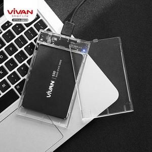 VIVAN Enclosure HDD SSD 2.5inch SATA USB External Case Transparant_2
