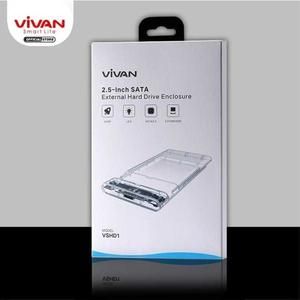 VIVAN Enclosure HDD SSD 2.5inch SATA USB External Case Transparant_4