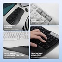 Rexus Ercho KL280 Keyboard Wireless Ergonomic with AI Shortcut Key - Mac & Windo_3