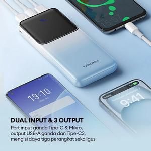 Vivan Powerbank VPB-D10 / VPBD10 10000mah Fast Charging QC 3.0 PD 20W_2