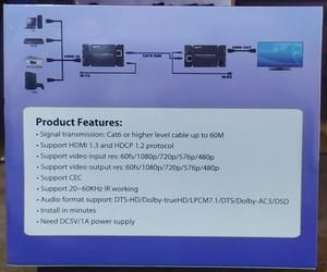 BAFO HDMI EXTENDER 60M - 200M BAFO BF-372B / BF-374B CAT6 LAN CABLE_4