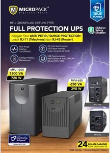 Micropack UPS Offline MFU-650 650VA 390WATT Battery 7Ah_2
