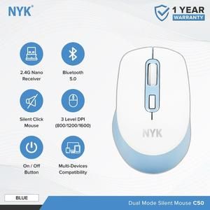 Mouse NYK C50 Dual Mode Bluetooth Wireless 2.4Ghz Silent Mouse_5