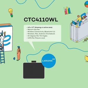 Wacom One Pen Tablet Small CTC-4110WL Wireless Bluetooh CTC 4110_4