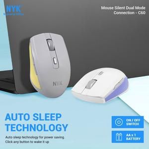 Mouse NYK C60 Silent Dual Mode Connection Bluetooth + Wireless_2