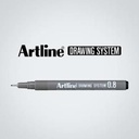 PULPEN ARTLINE DRAWING PEN 0.8MM EK-238 | Pen Artline EK238 HITAM_3