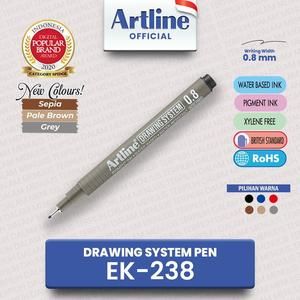 PULPEN ARTLINE DRAWING PEN 0.8MM EK-238 | Pen Artline EK238 HITAM_4