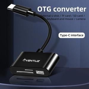 Card Reader 3 in 1 USB Type C to USB A 2.0/SD/TF Ventuz Converter OTG_2