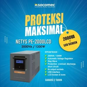 Socomec UPS Netys PE-U 2000VA / NPE-2000-LCD / NPE2000LCD / NPE2000_2