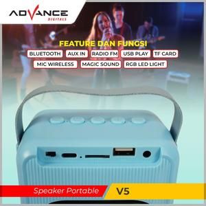 Speaker Advance V5 portable RGB With Mic Wireless Blueetooth_4
