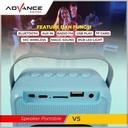 Speaker Advance V5 portable RGB With Mic Wireless Blueetooth_4