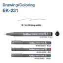 ARTLINE Drawing Pen System EK-231 | Pulpen Spidol Artline 0,1 mm EK231 Hitam_3
