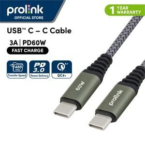 Prolink Cable type c to type c 60W Kabel data Tipe C PD 3.0 GCC-6001_2