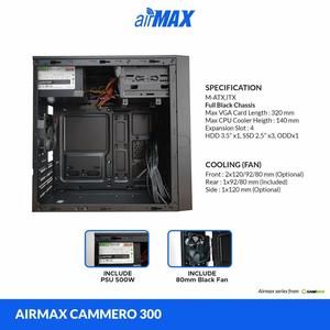 Casing PC airMAX Cammero 300 Micro-ATX with 500W Power Supply_5