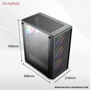 Casing INFINITY RANGER V2 - ATX, mATX Gaming Case Ranger V2 + 3 Fan_4