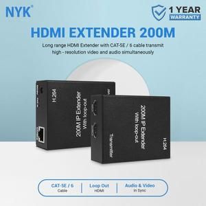 HDMI Extender NYK HDMI Extension Kabel LAN Ethernet 200M RJ45 EX H200_3