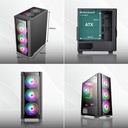 Casing INFINITY VESTA V3 V 3 - mATX, ATX - TEMPERED GLASS Free 4Fan_2