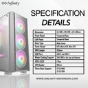 Casing INFINITY VESTA V3 V 3 - mATX, ATX - TEMPERED GLASS Free 4Fan_4