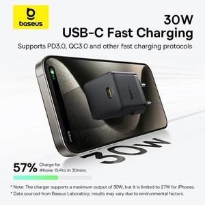 Baseus Palm Fast Charger 1C 30W Kepala Charger EU -  Adaptor Type C 30W CHARGER _3