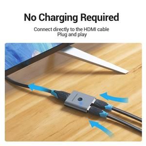 VENTION HDMI 2.0 Switcher Splitter 2 in 1 Out / 1 in 2 Out Bi-Directional - AFU_4