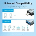 Vention USB-A Female to Lightning Male OTG Adapter For Iphone PD Power Supply Ad_2