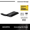 SSD ADATA SD810 1TB 2TB - SSD Portable Type-C USB-A 3.2 Read/write speeds of up _2