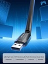 VENTION USB Antena Wi-Fi Dual Band + Bluetooth Adapter With High Gain Black - KD_2