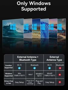 VENTION USB Antena Wi-Fi Dual Band + Bluetooth Adapter With High Gain Black - KD_3
