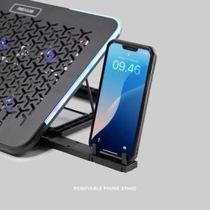 Rexus Breeze B145 Cooling Pad 6 fan with RGB & Phone Holder_2