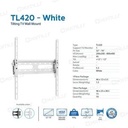 BRACKET TV LED LCD MONITOR 32"-70" OXIMUS TL420 Wallmount Tilt_2