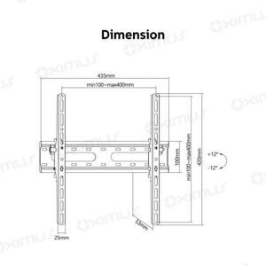 BRACKET TV LED LCD MONITOR 32"-70" OXIMUS TL420 Wallmount Tilt_3
