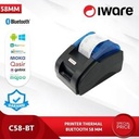 Printer Bluetooth Kasir PPOB C-58BT Iware C58BT Thermal 58mm Android+Win+IOS_2