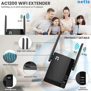 NETIS E3 AC1200 Wireless Dual Band Router 2 Antena Promo Pembelian 2pc_4