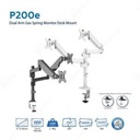 OXIMUS P200e DUAL ARM GAS SPRING MONITOR DESK MOUNT Bracket LED Monitor 27 - 34"_2
