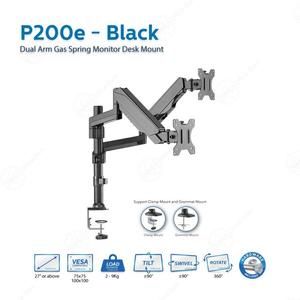 OXIMUS P200e DUAL ARM GAS SPRING MONITOR DESK MOUNT Bracket LED Monitor 27 - 34"_4