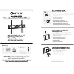 BRACKET TV LED LCD MONITOR 32"-65" OXIMUS AQUILA 6450 WALL MOUNT TILT - AQUILA 6_3