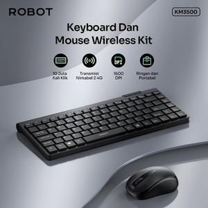 ROBOT KM3500 / KM-3500 Portable Mini Wireless Set Combo Keyboard and Mouse_2