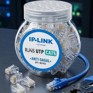 Konektor Rj 45 IP-LINK RJ45 CAT6 CAT5 BESI ANTI GAGAL TEMBUS CONNECTOR Konektor _3